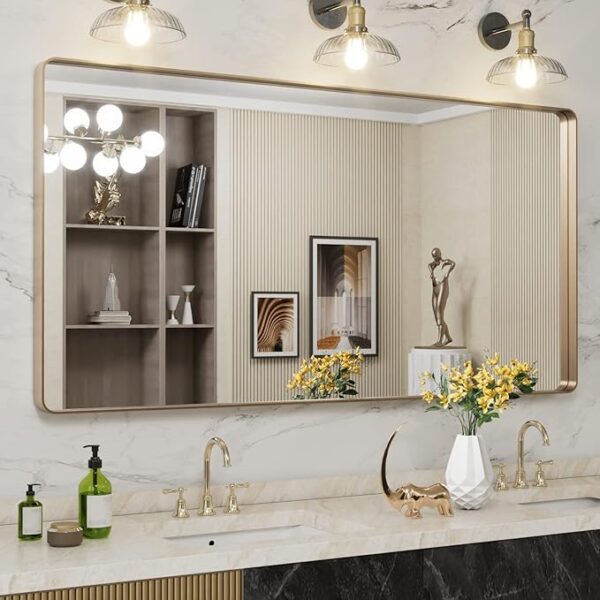 Gold Bathroom Mirror,